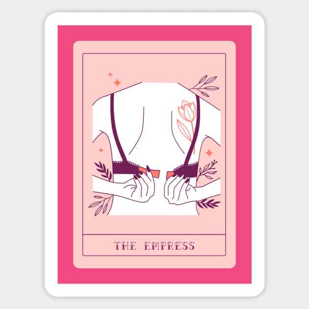 Cute Pink Tarot Card Sticker by Aesthetic Witchy Vibes